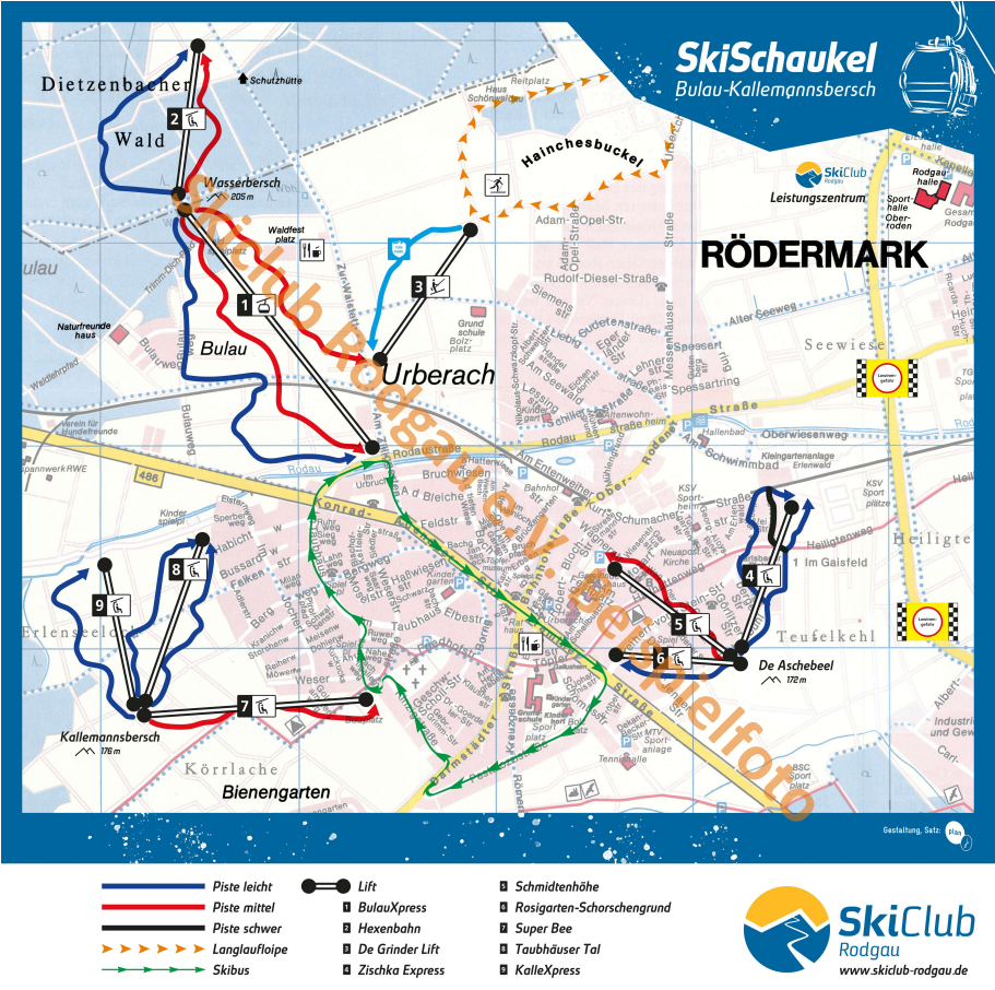 Pistenplan Skischauekl Bulau-Kallemannsbersch